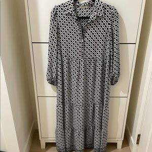 Max Studio M Black and White Patterned Women's Dress